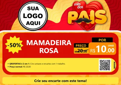 Modelo de Cartaz para Cartaz A4 Horizontal com o tema Mês Dos Pais para Bebês
