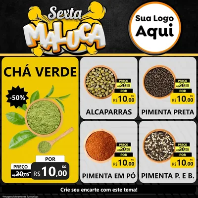 Modelo de Rede Social para Feed Facebook com o tema Sexta Maluca para Produtos Naturais