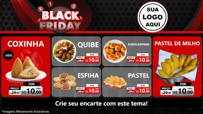 Modelo de TV para TV Horizontal com o tema Black Friday para Salgadaria