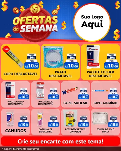 Modelo de Rede Social para Feed Instagram com o tema Ofertas Da Semana para Embalagens