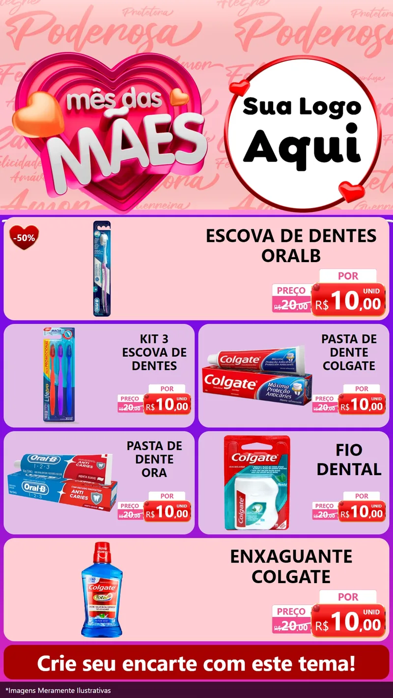 Modelo de TV para TV Vertical com o tema Mês Das Mães para Higiene Pessoal
