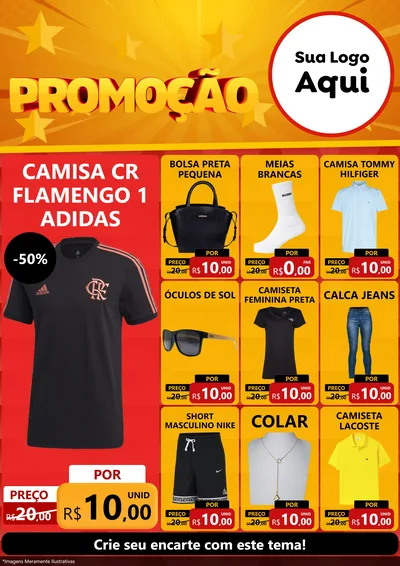Modelo de Encarte para Encarte A4 Vertical com o tema Promoção para Roupas e acessórios