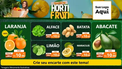Modelo de TV para TV Horizontal com o tema Especial de Hortifrúti para Hortifrúti