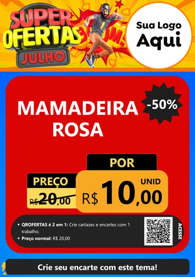 Modelo de Cartaz para Cartaz A4 Vertical com o tema Super Ofertas Julho para Bebês