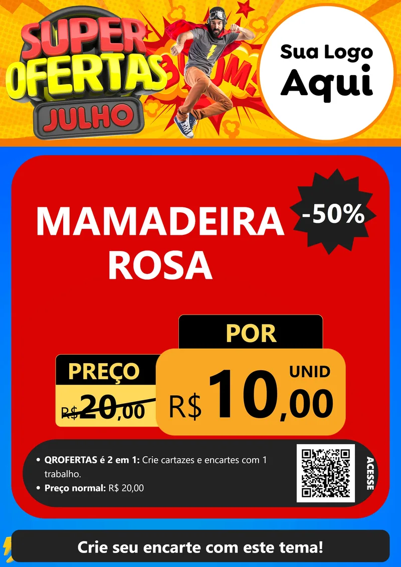 Modelo de Cartaz para Cartaz A4 Vertical com o tema Super Ofertas Julho para Bebês