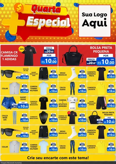Modelo de Encarte para Encarte A4 Vertical com o tema Quarta Mais Especial para Roupas e acessórios
