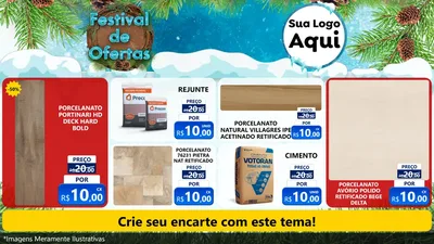 Modelo de TV para TV Horizontal com o tema Festival de Ofertas - Inverno para Pisos e revestimentos