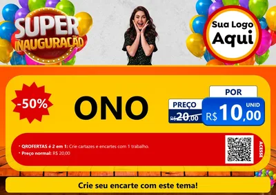 Modelo de Cartaz para Cartaz A4 Horizontal com o tema Super Inauguração para Óticas