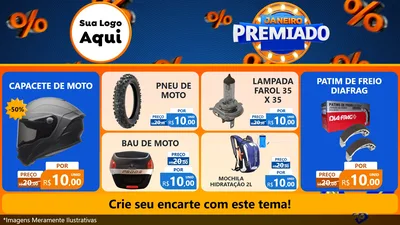 Modelo de TV para TV Horizontal com o tema Janeiro Premiado para Moto peças