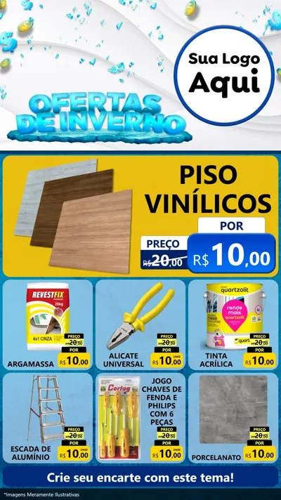 Modelo de Rede Social para Stories com o tema Ofertas de Inverno para Material para Construção