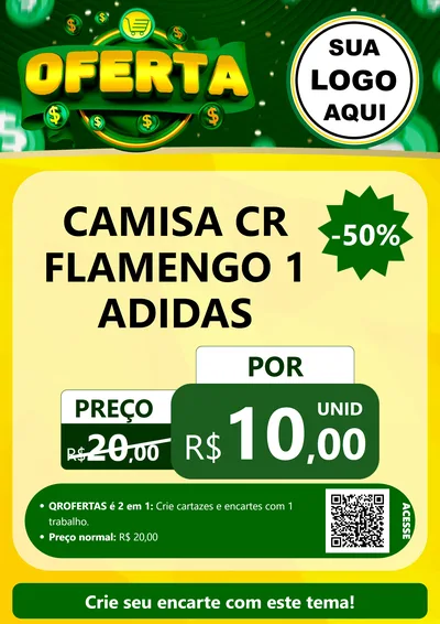 Modelo de Cartaz para Cartaz A4 Vertical com o tema Oferta para Roupas e acessórios