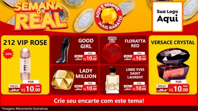 Modelo de TV para TV Horizontal com o tema Semana do Real para Perfumes