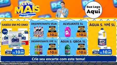 Modelo de TV para TV Horizontal com o tema Leve Mais, Pague Menos para Produtos de Limpeza