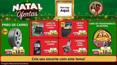 Modelo de TV para TV Horizontal com o tema Natal de Ofertas para Auto peças