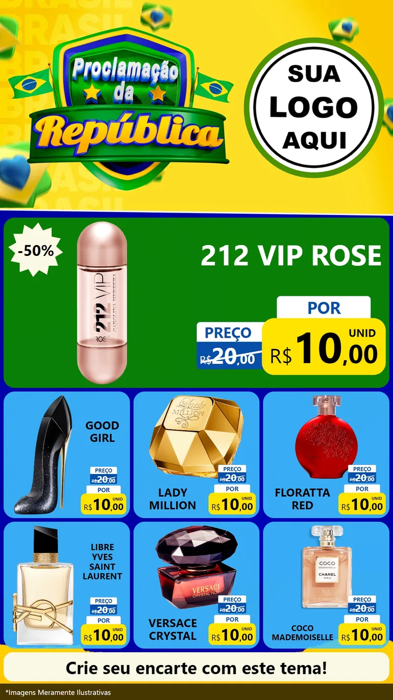 Modelo de Rede Social para Stories com o tema Proclamação da República para Perfumes