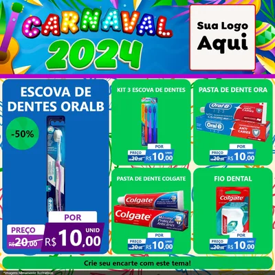 Modelo de Rede Social para Feed Facebook com o tema Carnaval 2027 para Higiene Pessoal