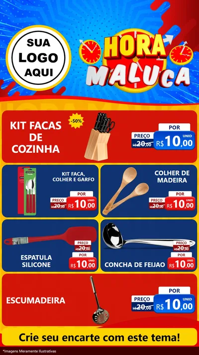 Modelo de TV para TV Vertical com o tema Hora Maluca para Utilidades Domésticas