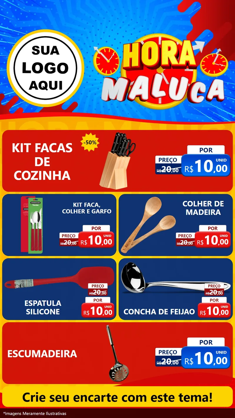 Modelo de TV para TV Vertical com o tema Hora Maluca para Utilidades Domésticas