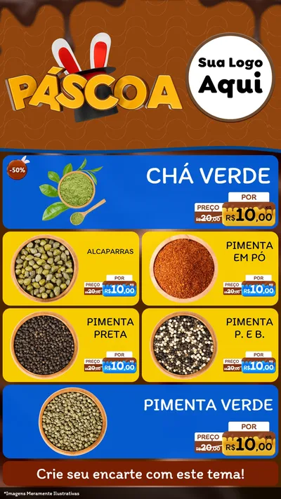 Modelo de TV para TV Vertical com o tema Páscoa para Produtos Naturais