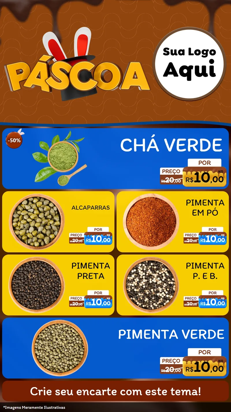 Modelo de TV para TV Vertical com o tema Páscoa para Produtos Naturais