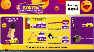 Modelo de TV para TV Horizontal com o tema Sorteio para Utilidades Domésticas
