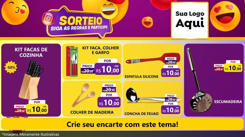 Modelo de TV para TV Horizontal com o tema Sorteio para Utilidades Domésticas