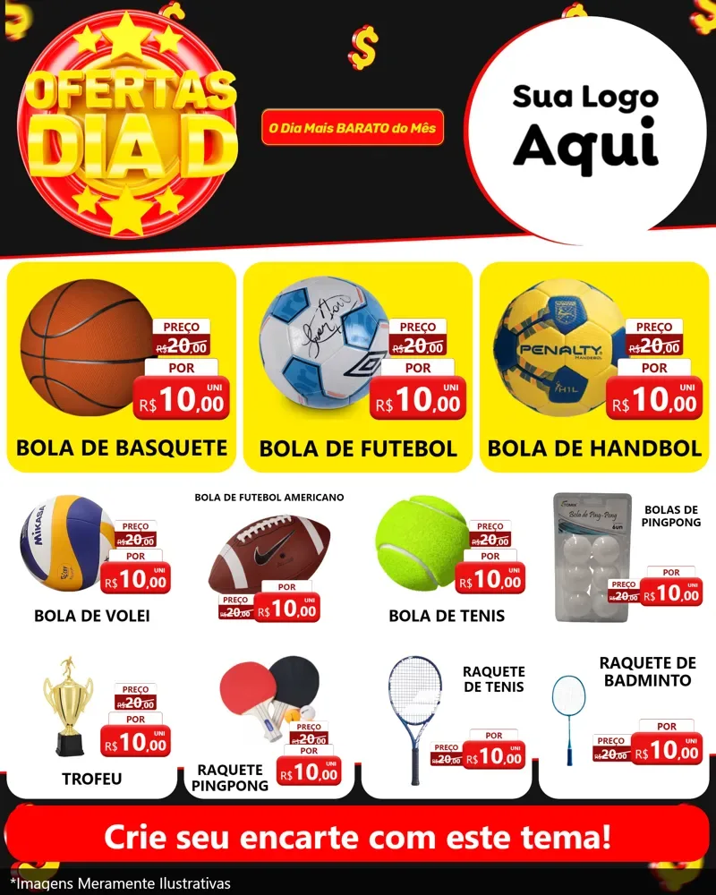 Modelo de Rede Social para Feed Instagram com o tema Dia D para Artigos Esportivos