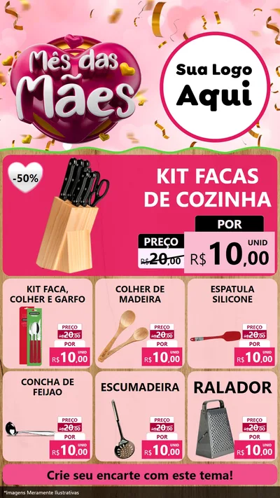 Modelo de Rede Social para Stories com o tema Mês das Mães para Utilidades Domésticas
