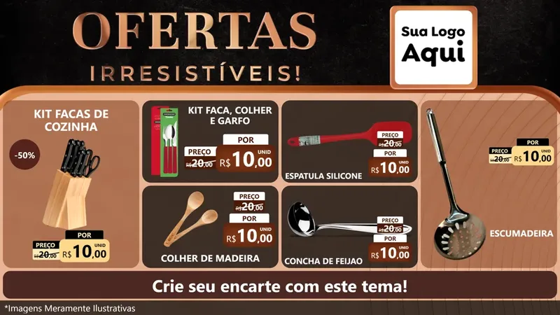 Modelo de TV para TV Horizontal com o tema Ofertas Irresistíveis! para Utilidades Domésticas