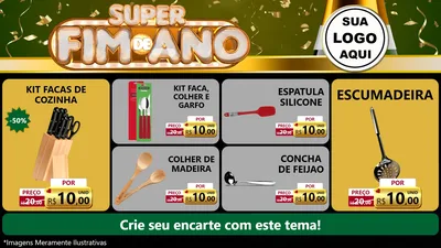 Modelo de TV para TV Horizontal com o tema Super Fim de Ano para Utilidades Domésticas