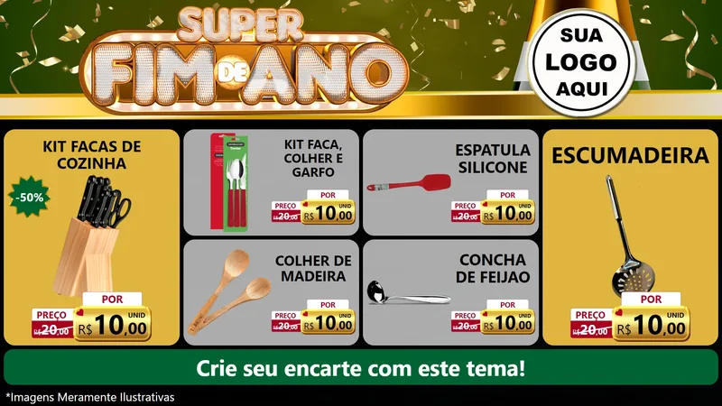 Modelo de TV para TV Horizontal com o tema Super Fim de Ano para Utilidades Domésticas