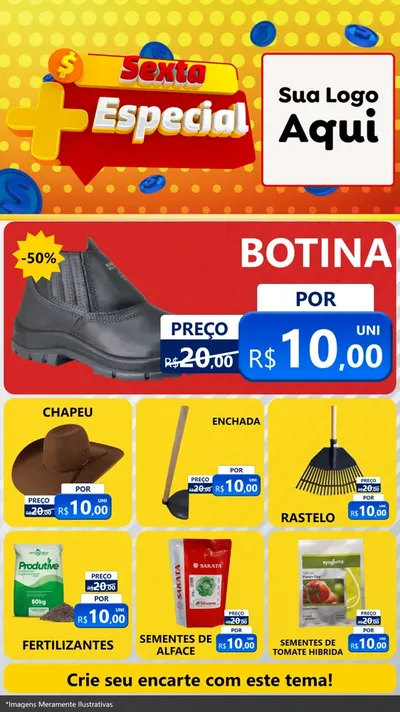 Modelo de Rede Social para Stories com o tema Sexta Mais Especial para Agropecuária