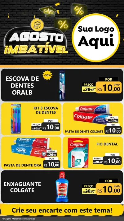 Modelo de TV para TV Vertical com o tema Agosto Imbatível para Higiene Pessoal
