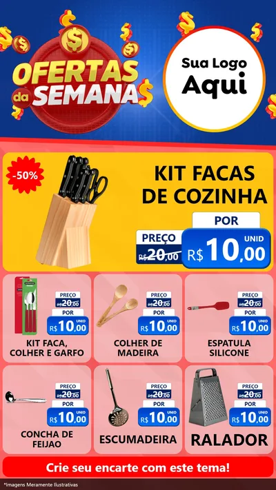 Modelo de Rede Social para Stories com o tema Ofertas Da Semana para Utilidades Domésticas