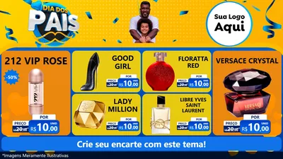 Modelo de TV para TV Horizontal com o tema Dia dos Pais para Perfumes