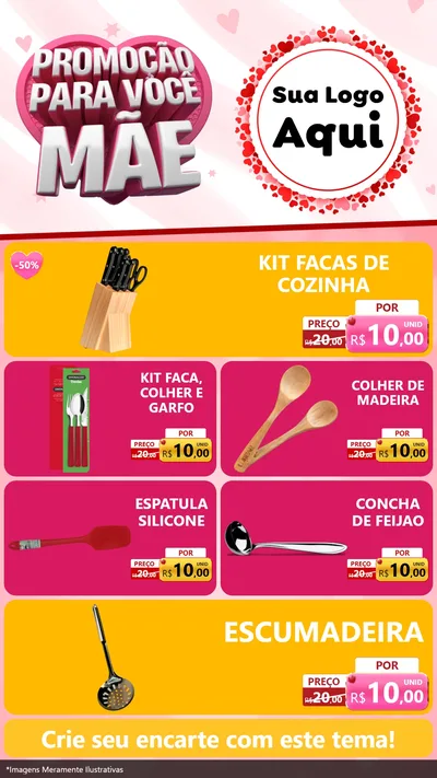 Modelo de TV para TV Vertical com o tema Promoção Para Você Mãe para Utilidades Domésticas