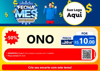 Modelo de Cartaz para Cartaz A4 Horizontal com o tema Operação Fecha Mês Setembro para Óticas