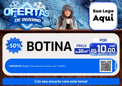 Modelo de Cartaz para Cartaz A4 Horizontal com o tema Ofertas de Inverno para Agropecuária