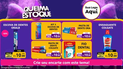 Modelo de TV para TV Horizontal com o tema Queima de Estoque para Higiene Pessoal