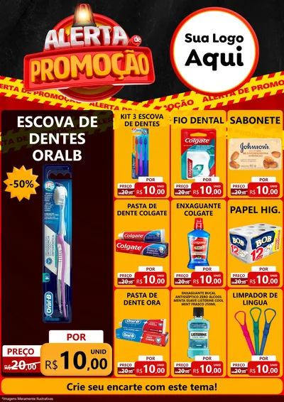 Modelo de Encarte para Encarte A4 Vertical com o tema Alerta de Promoção para Higiene Pessoal