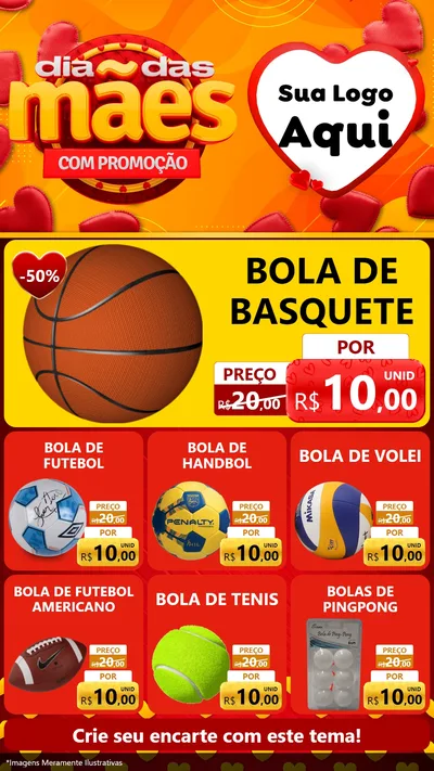 Modelo de Rede Social para Stories com o tema Dia das Mães com Promoção para Artigos Esportivos
