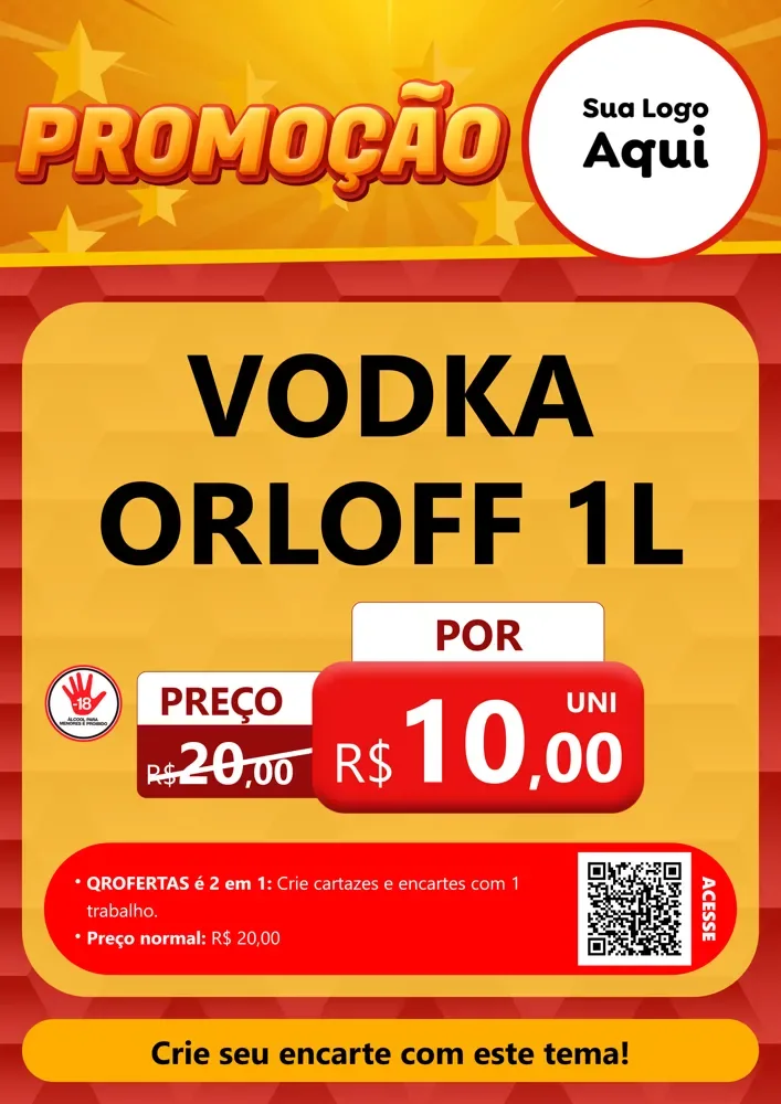 Modelo de Cartaz para Cartaz A4 Vertical com o tema Promoção para Distribuidora de bebidas