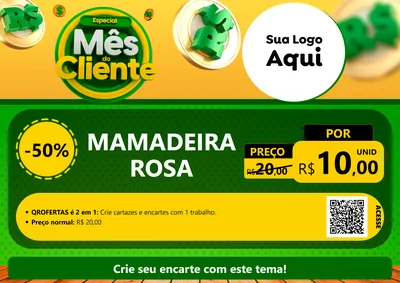 Modelo de Cartaz para Cartaz A4 Horizontal com o tema Especial Mês do Cliente para Bebês
