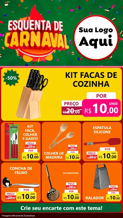 Modelo de Rede Social para Stories com o tema Esquenta de Carnaval para Utilidades Domésticas