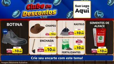 Modelo de TV para TV Horizontal com o tema Clube de Descontos para Agropecuária