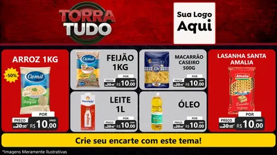 Modelo de TV para TV Horizontal com o tema Torra Tudo para Supermercado