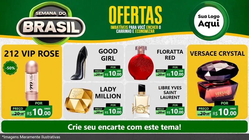 Modelo de TV para TV Horizontal com o tema Semana do Brasil para Perfumes