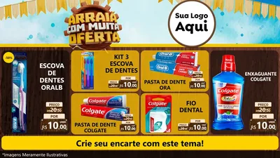 Modelo de TV para TV Horizontal com o tema Ofertas de São João - Junina para Higiene Pessoal