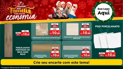 Modelo de TV para TV Horizontal com o tema Momento em Família (Natal) para Pisos e revestimentos
