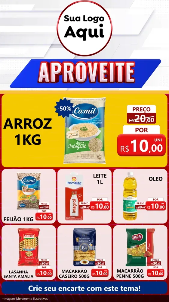 Modelo de Rede Social para Stories com o tema Aproveite para Supermercado